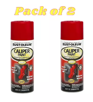 2PCS Caliper Paint High Temp Coat Spray Red Brake Gloss Drum Rotor Custom 900F • $24.88