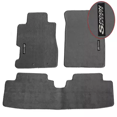 For 01-05 Honda Civic Gray Nylon Floor Mats Carpets Non Slip W/ White Spoon • $57.99