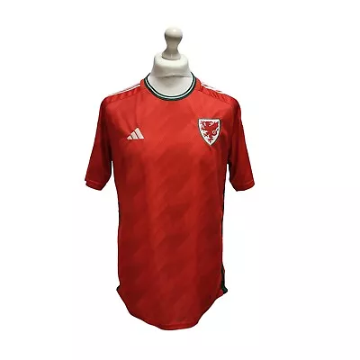 Adidas Welsh International Football Shirt Red Mens Size X Large H97 • £23.99