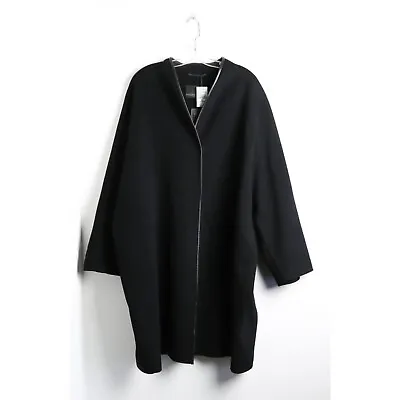 Marina Rinaldi Black Wool Coat High Quality Designer 22 Plus Size Oversized Loos • $995