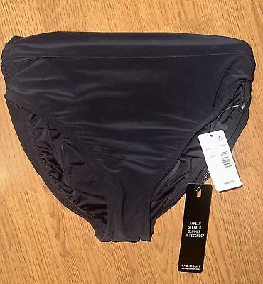 Magicsuit Solids Shirred Jersey Brief Size 14  (Black) $66 NWT • $39.99