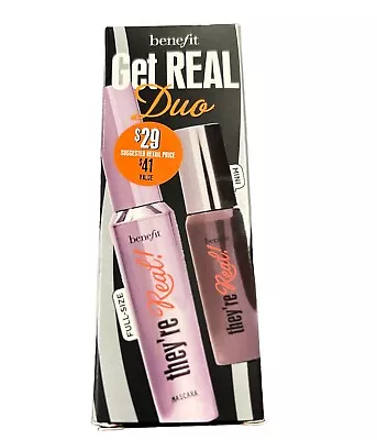 Benefit Cosmetics Get Real Duo Full & Mini Size 36 Hour Mascara Jet Black NEW • $15.49