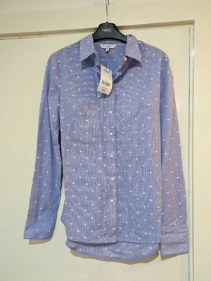 £5.39 • Buy Next Ladies Size 6 Blue Long Sleeve Polka Dot Shirt Bnwt