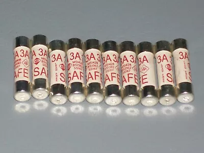 25 X 3A 3 AMP UK DOMESTIC HOUSEHOLD MAINS PLUG FUSE CARTRIDGE - NEW OLD STOCK • £3.99