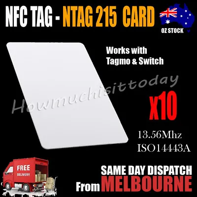 10x NTAG215 NFC Card Tag For TagMo Forum Switch Type2  Tags Chip • $14.60