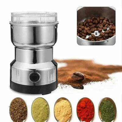 Electric Coffee Grinder Grinding Milling Nut Bean Spice Matte W/ Blade Blender • £9.99
