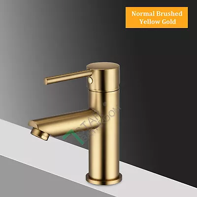 Bathroom Vanity Basin Mixer Tap Tall Round Spout Faucet Black Chrome Gold Brass • $66