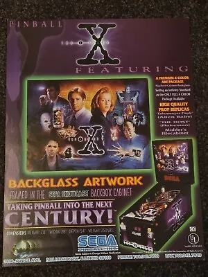 X Files - Sega Pinball ORIGINAL Promo Advertising Flyer • $6.52