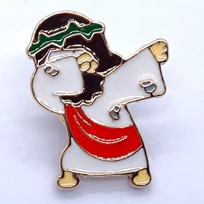 NEW Dabbing For Jesus Novelty Enamel Lapel Pin Funny Backpack Collar Hat Jewelry • $16