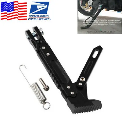 Motorcycle CNC Alloy Adjustable Side Tripod Holder Fall Protect Kickstand (USA) • $21.69