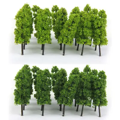 Pagoda Trees Model Train Railroad Scenery 1:200 20pcs Dark / Light Green • £5.60