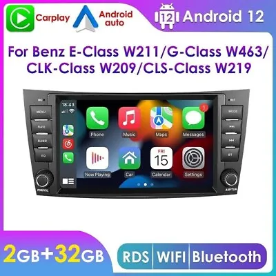 For Mercedes-Benz E-W211 W219 8 Android 12 Car Stereo CarPlay GPS Radio Headunit • $138