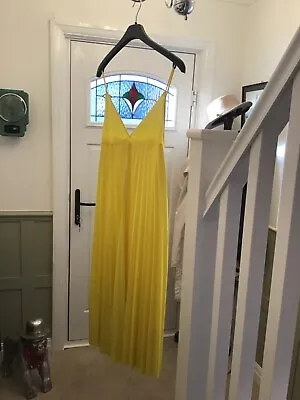 Zara Strappy  Pleated Midi Dress M • £15