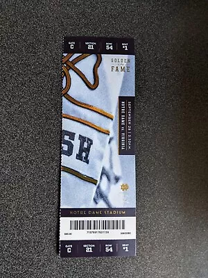 $11.95 • Buy NOTRE DAME Vs VIRGINIA  Ticket September 28, 2019. Good Condition. See Pictures 
