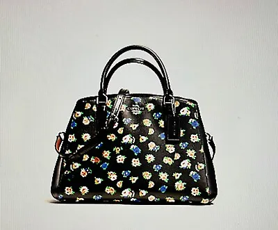 Coach New W/tag Small Margot Carryall In Tea Rose Floral Print Coated Canvas • $248