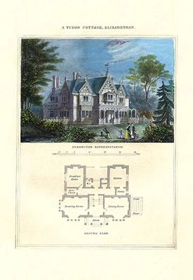 £21.62 • Buy A Tudor Cottage, Elizabethan By Richard Brown - Art Print