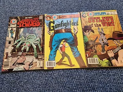 Charlton Comic Book Vintage Lot - Outlaws Creepy Things Gunfighter • £10