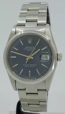 Rolex Ref 15200 Steel Auto 34mm Blue Dial Oyster Perpetual Date On Oyster W/B&P • $6600