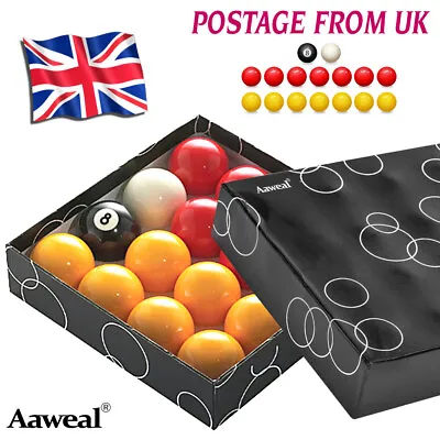 £22.99 • Buy 2  Red And Yellow Pool 16 Balls Billiard Pool Full Set Home Sport Cue Balls