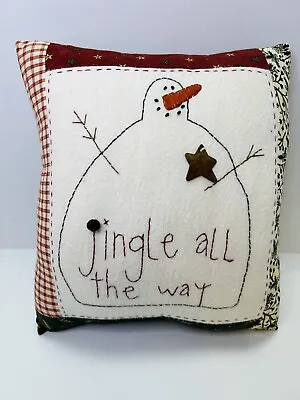 Vintage Decorative Hand Made Christmas Pillow 10x10 • $24.99