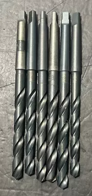 Lot Of 6 Morse Taper MT1 HSS Drill Bits Lathe Machinist Morse Taper USA Used • $25