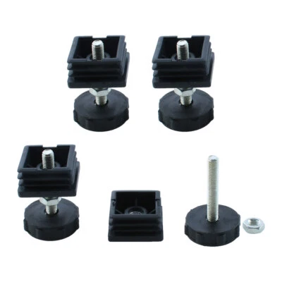 $22.24 • Buy Leveling Feet 40 X 40mm Square Insert Adjustable Leveler For Table 4 Sets