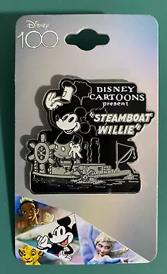 Disney 100 Mickey Mouse Steamboat Willie Poster Enamel Pin • $15.75