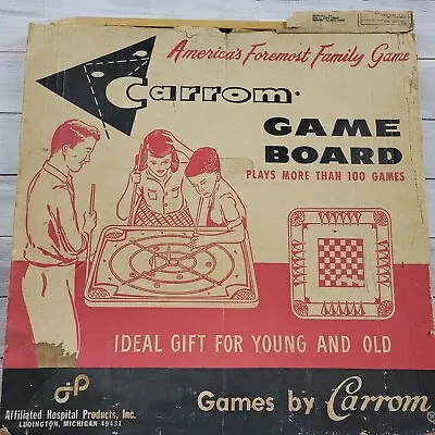 Vintage Carrom Game Board Plays More Than 100 Games Has 2 Sticks 1 Is Cracked • $40