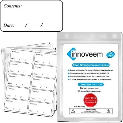 £5.37 • Buy Innoveem Freezer Labels Easy Peel Off - Frozen Food Storage Labels That Leave N