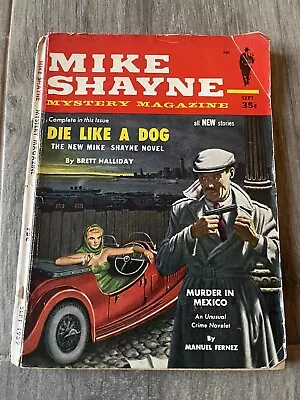 Die Like A Dog: A Mike Shayne Mystery Magazine Sept  1959 Ephemera Cover • $7.99