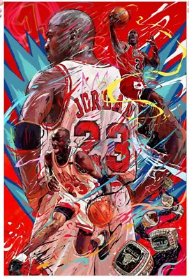 Michael Jordan 12x18 Basketball Canvas Wall Art • $9.99