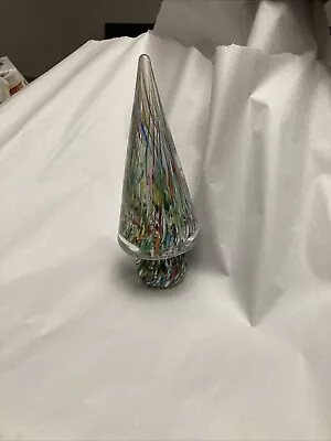 1980s Italian Vintage Colorful Murano Glass Christmas Trees Blown Glass • $199.99