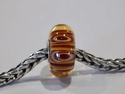 AUTHENTIC TROLLBEADS OOAK Amber Peacock BEAD #4 Lovely UU (ONE BEAD) NEW! • $26