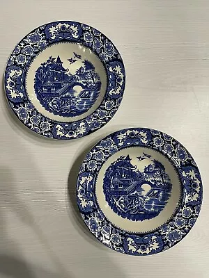 Vintage ~ Olde Alton Ware ~ Pair Of Dessert Bowls ~ 16cm Blue China England • £12