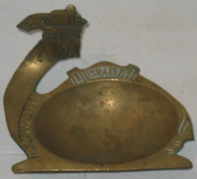 $19 • Buy Vintage Hakuli Israel Brass Camel Trinket Dish Catch-All Great Patina