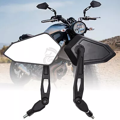 $30.18 • Buy For Yamaha V-Star 250 650 950 1100 1300 Black Hand Motorcycle View Side Mirrors
