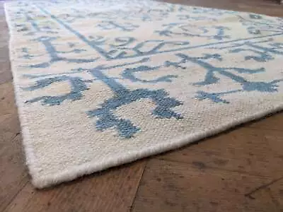 Fairtrade Hand Loom Teal Kilim Rug • £94