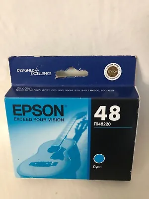 NEW Epson 48 T0482 Cyan Ink Cartridge T048220 Genuine Expired 07/2016 • $7.95