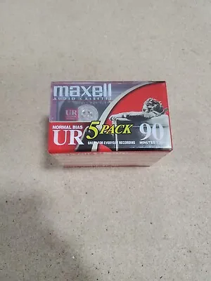 Maxell UR-90 Audio Cassettes - 5 Pack Brand New Free Shipping  • $9.99