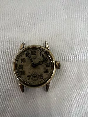 Antique Vintage Illinois Watch Doctors Mens Watch 10k Gold 1929 Art Deco • $48