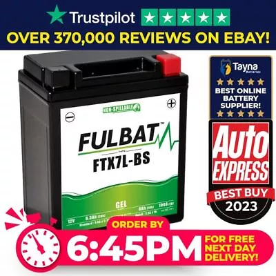 FTX7L-BS GEL Fulbat Motorcycle Battery YTX7L-BS Compatible • £37.35