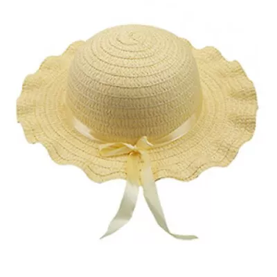 Children Yellow Easter Bonnet With Ribbon • £1.43