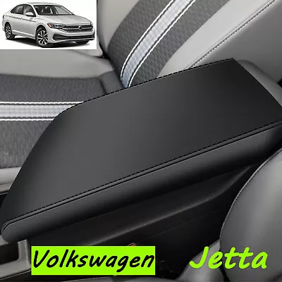 Car Center Console Lid Armrest Covers For Volkswagen Jetta 2019-2024 PU Leather • $15.99