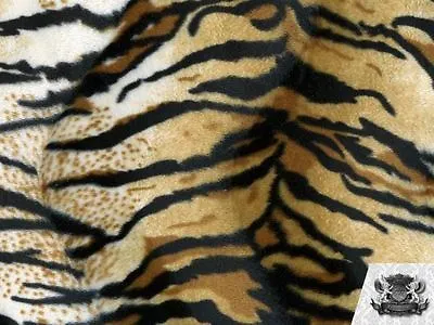 Velboa Faux Fake Fur Short Pile Siberian Tiger Fabric 60  Wide Sold By The Yard • $6.25