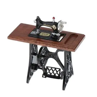 1/12 Scale Miniature Sewing Machine Sets Dollhouse Vintage Furniture Accessories • $9.83