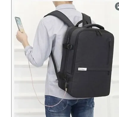 $14.95 • Buy PADNUT Durable TSA Friendly Backpack  Anti-Theft  USB Charging Laptop Bag