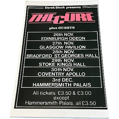 Derek Block The Cure Hammersmith Palais Poster 11 X 17 (362) • $18.13