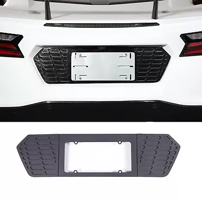 Black Alloy Rear License Plate Filler Panel Exterior For Corvette C8 2020-2023 • $99.99