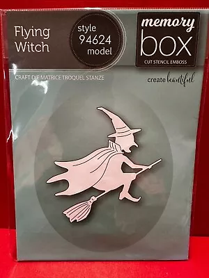 Memory Box Flying Witch  94624 Craft Metal Die Halloween Spooky • $9.99