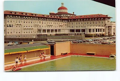 South End Swimming Pool Monmouth Hotel Spring Lake NJ Chrome Postcard Unposted • $7.88